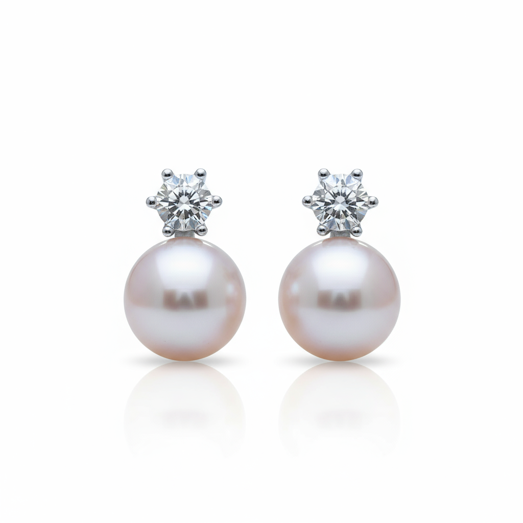 Love Unbound Heirloom Freshwater Pearl Earrings in 18K White Gold