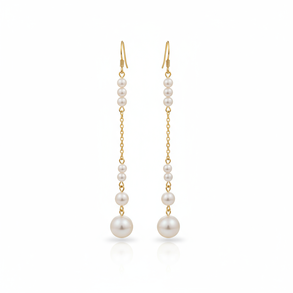 Love Unbound Waterfall Freshwater Pearl Drop Earrings in 18K Gold