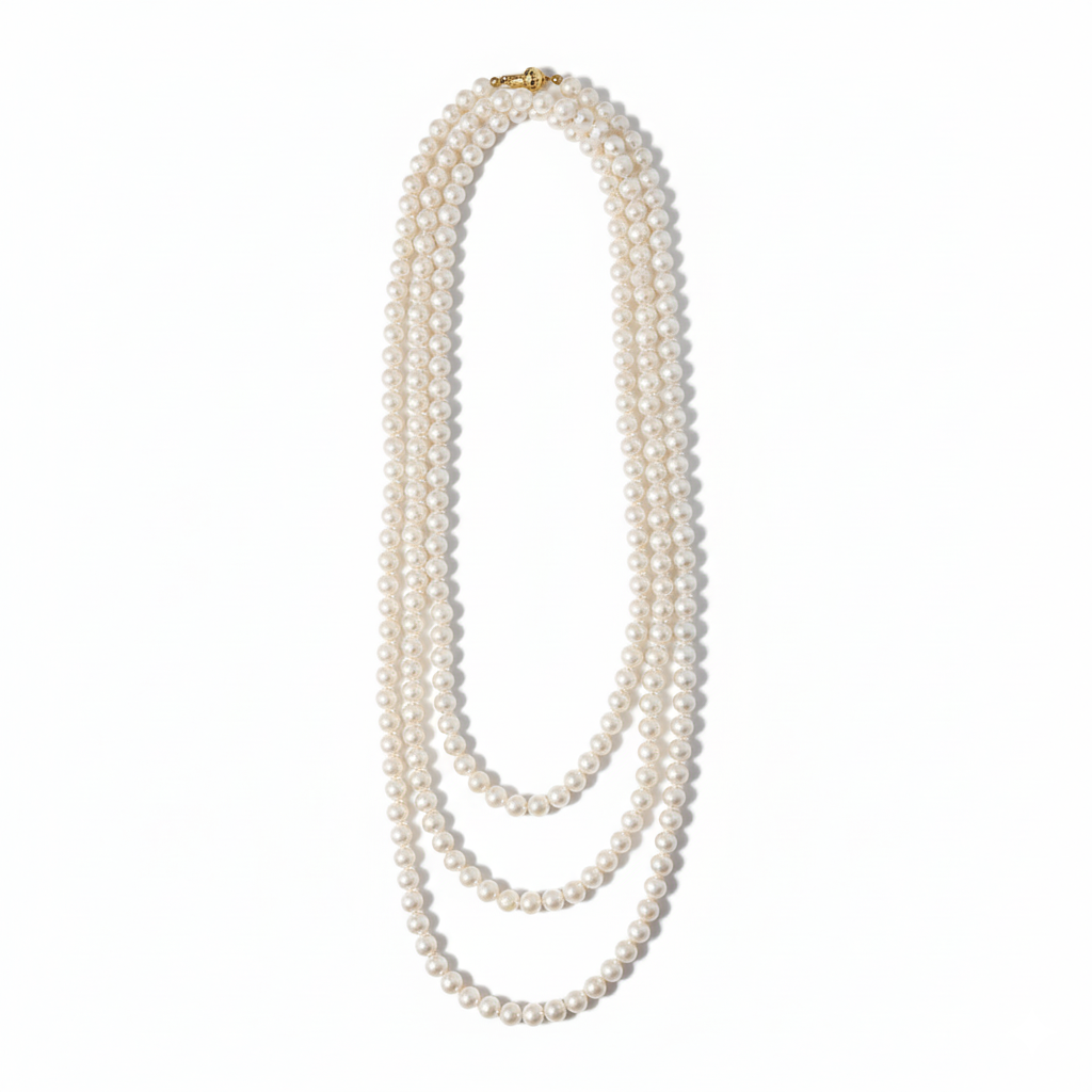Daily Grace 160cm Freshwater Pearl Opera Strand Necklace in 18K Gold