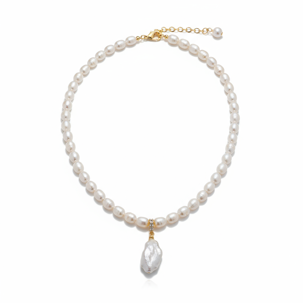 Baroque Sovereign Baroque Pearl Pendant Necklace in 18K Gold