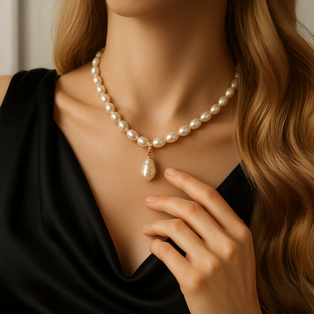 Baroque Sovereign Baroque Pearl Pendant Necklace in 18K Gold