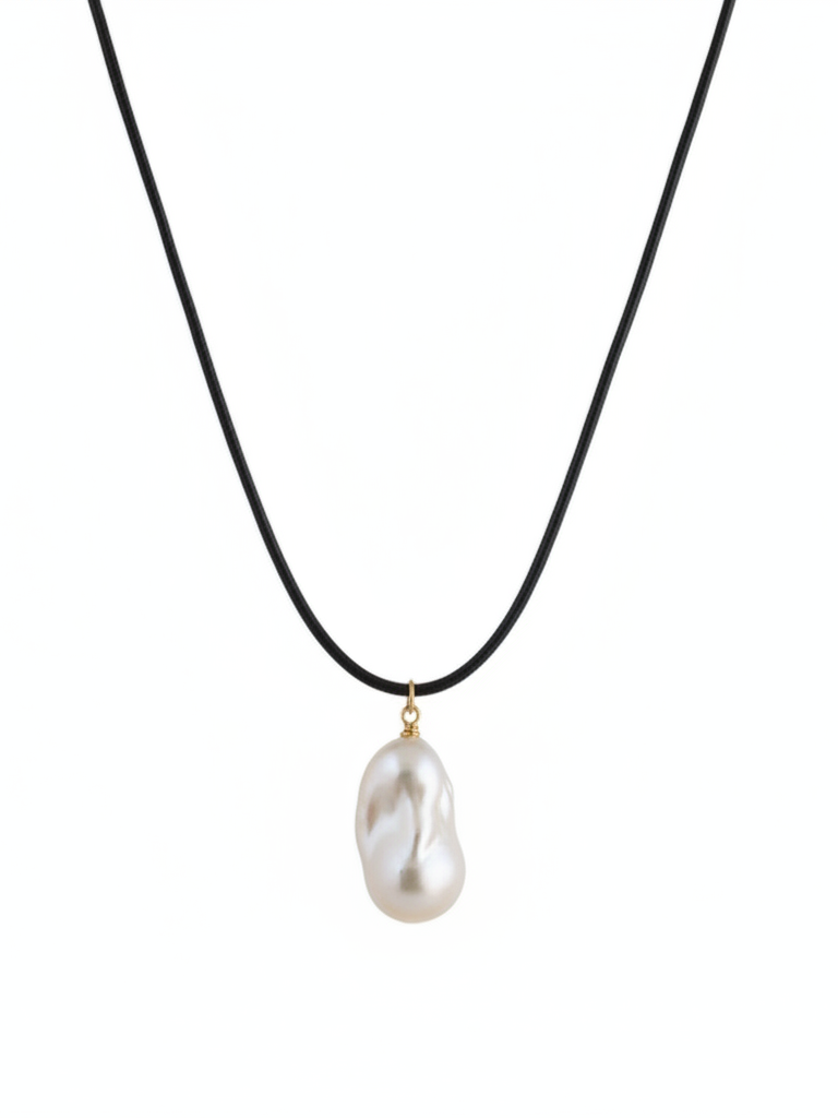Baroque Sovereign Baroque Pearl Leather Cord Necklace