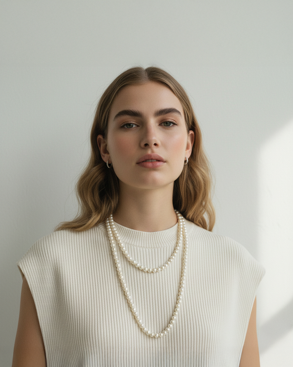 Daily Grace 120cm Freshwater Pearl Opera Strand Necklace in 18K Gold