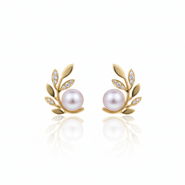 Forest Bloom Leaf Crown Laurel Wreath Earrings