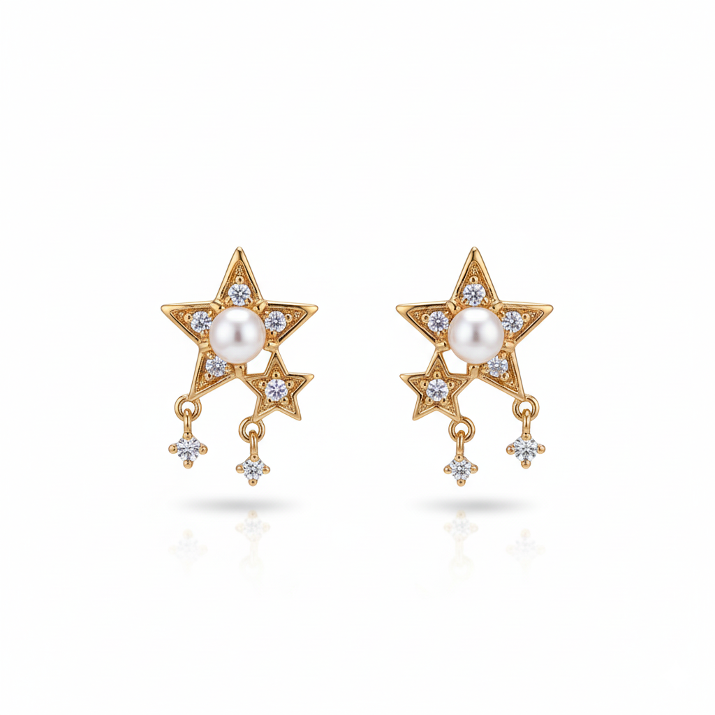 Guiding Star TwinEstelle Twins Star Stud Earrings in 18K Gold Vermeil