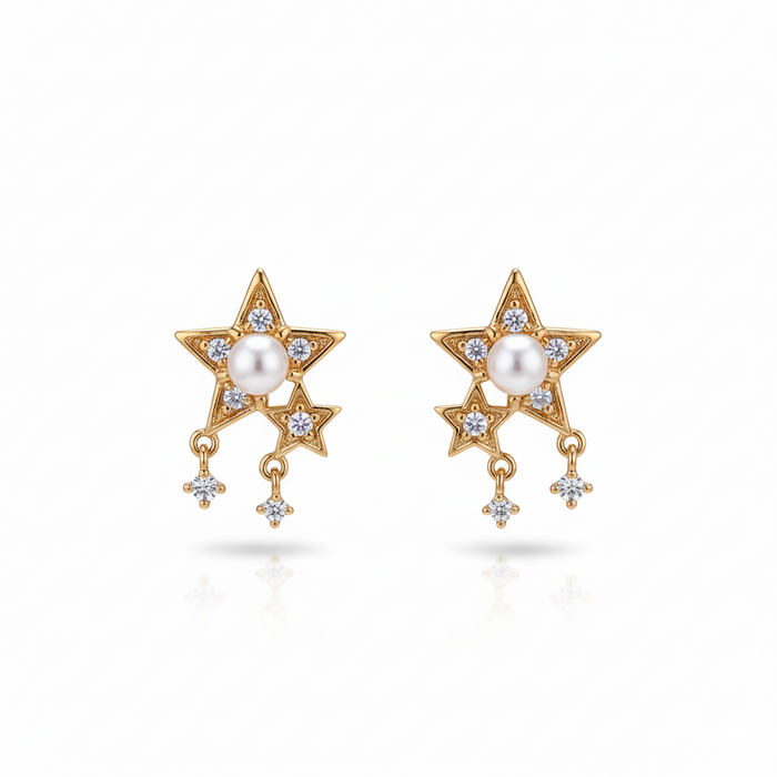 Guiding Star TwinEstelle Twins Star Stud Earrings in 18K Gold Vermeil