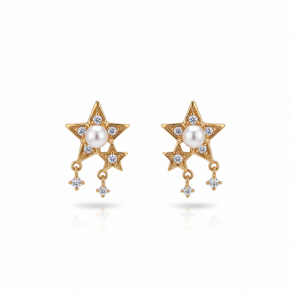 Guiding Star TwinEstelle Twins Star Stud Earrings in 18K Gold Vermeil