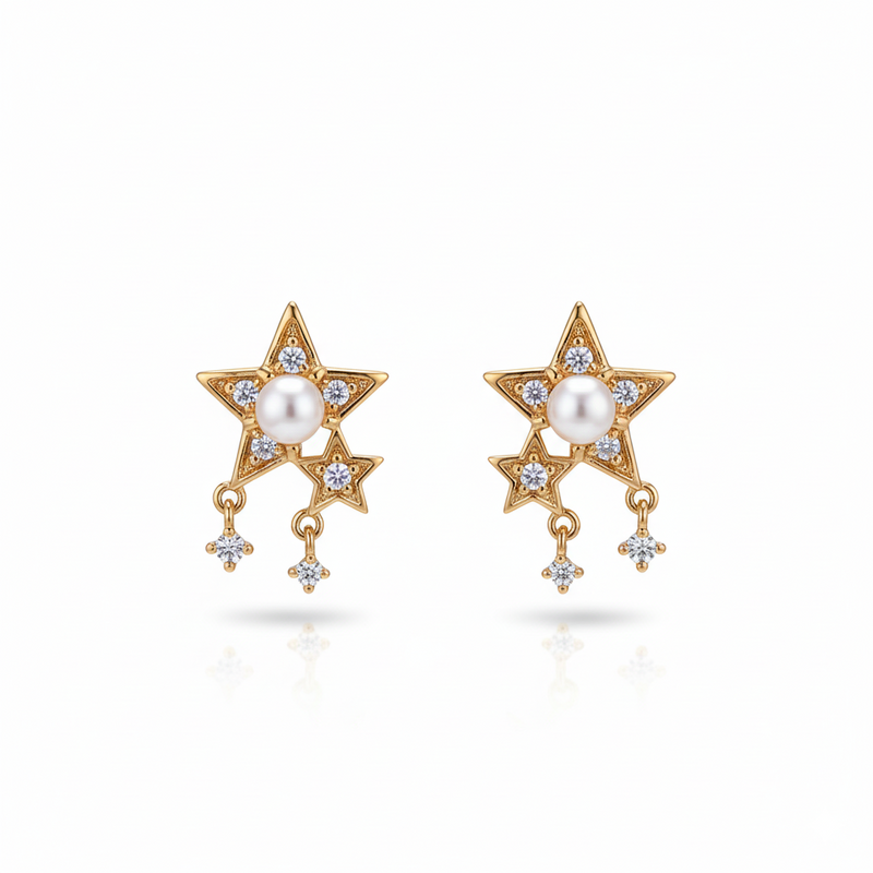 Guiding Star TwinEstelle Twins Star Stud Earrings in 18K Gold Vermeil