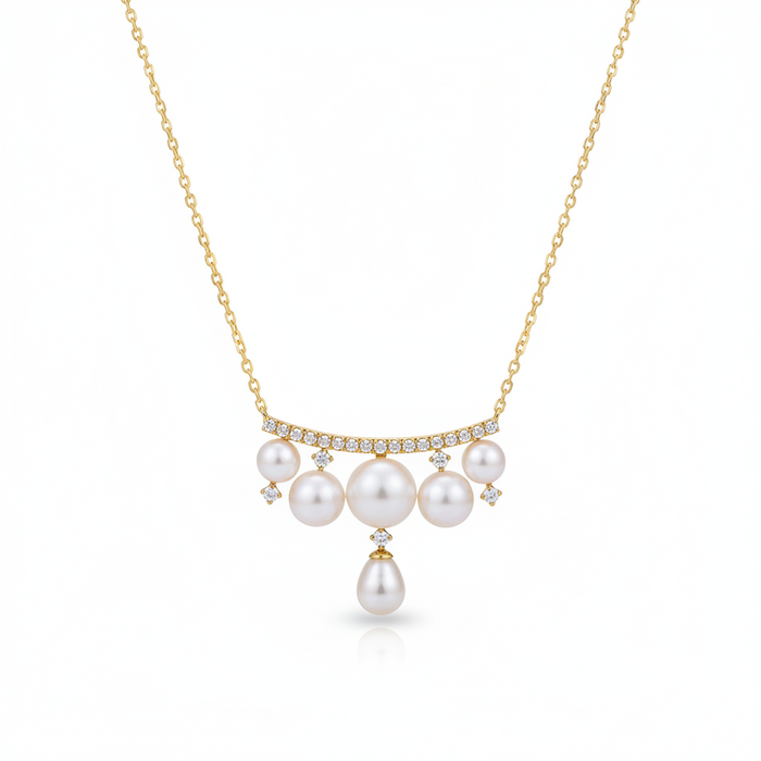 Guiding Star Nova Pearl Necklace in 18K Gold Vermeil