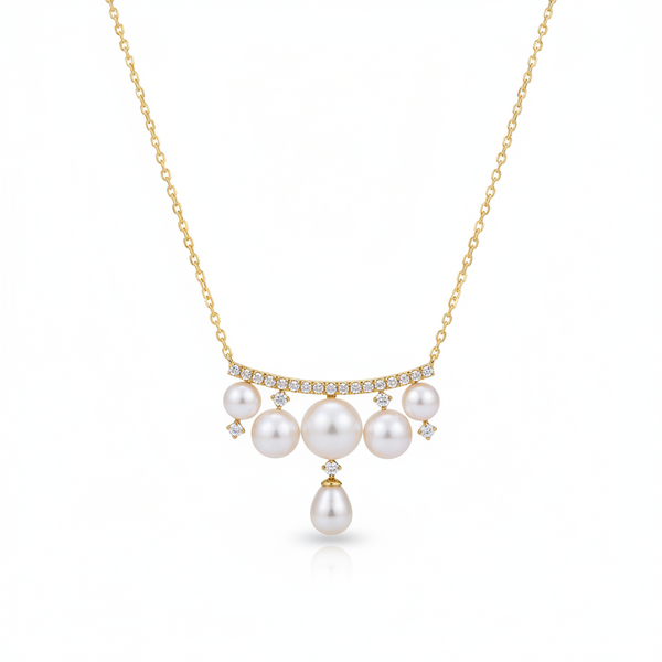 Guiding Star Nova Pearl Necklace in 18K Gold Vermeil