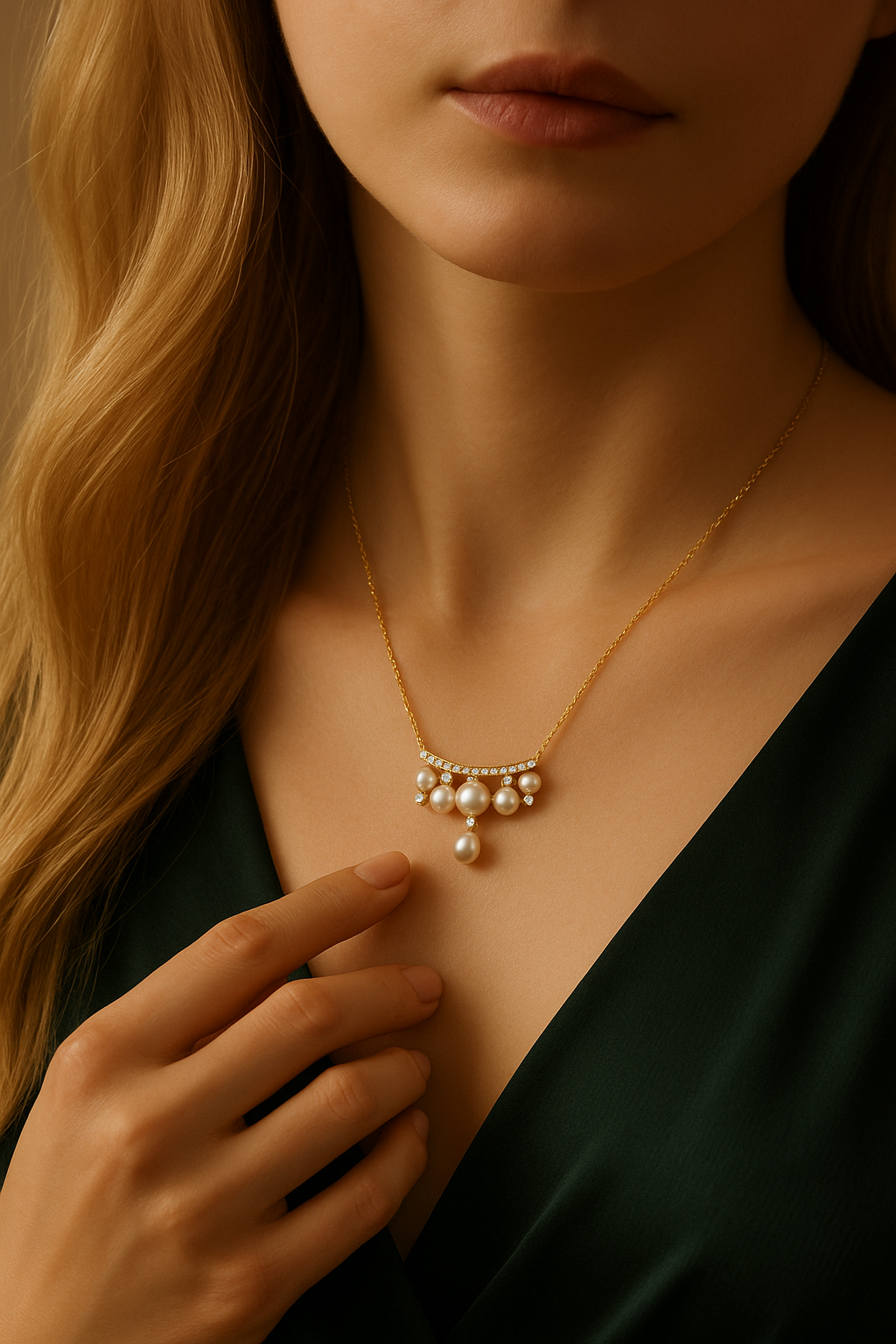 Guiding Star Nova Pearl Necklace in 18K Gold Vermeil