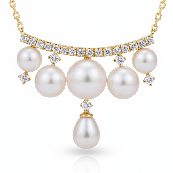 Guiding Star Nova Pearl Necklace in 18K Gold Vermeil