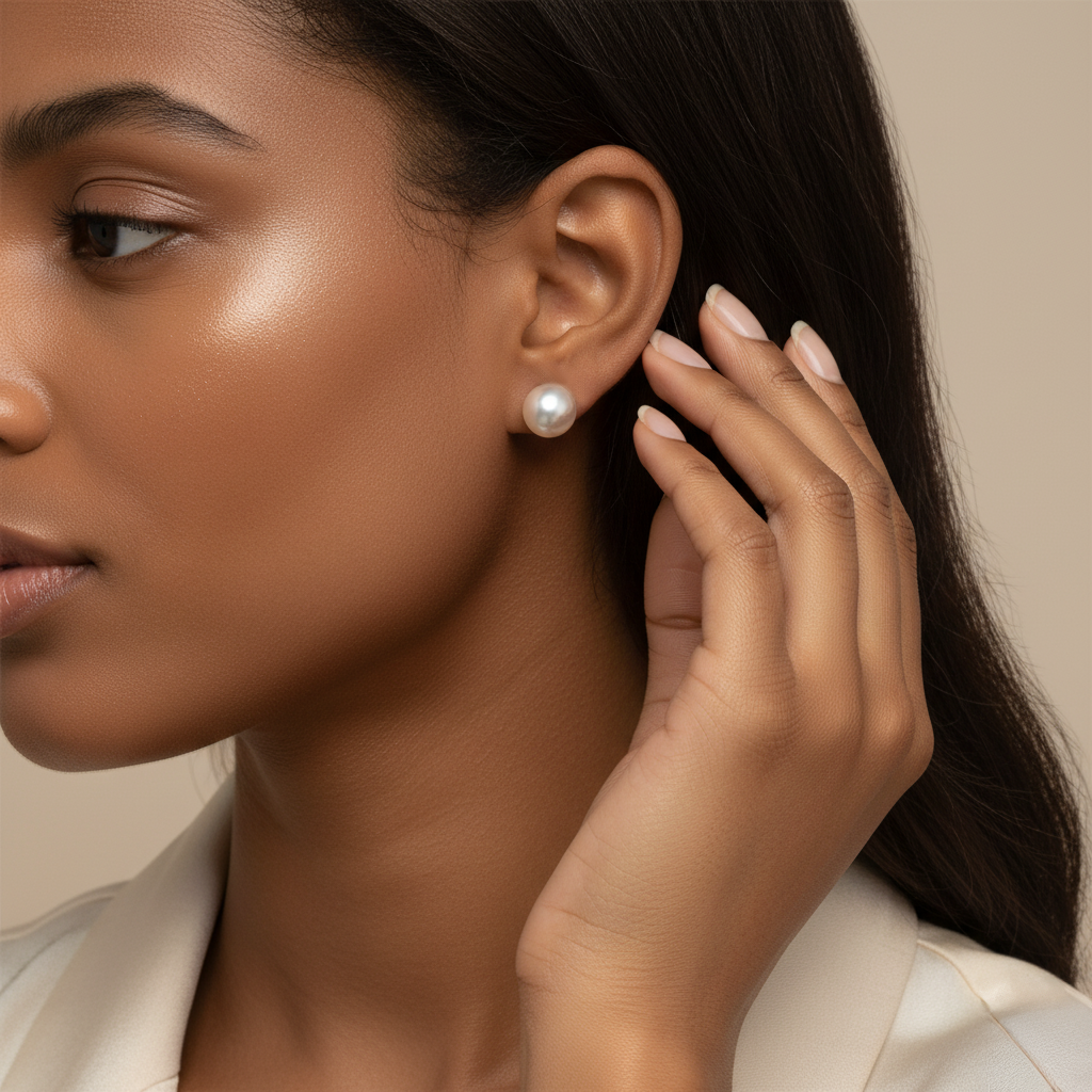 Love Unbound Classic Akoya Pearl Stud Earrings in 18K Gold Vermeil