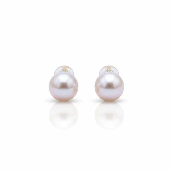 Love Unbound Classic Akoya Pearl Stud Earrings in 18K Gold Vermeil