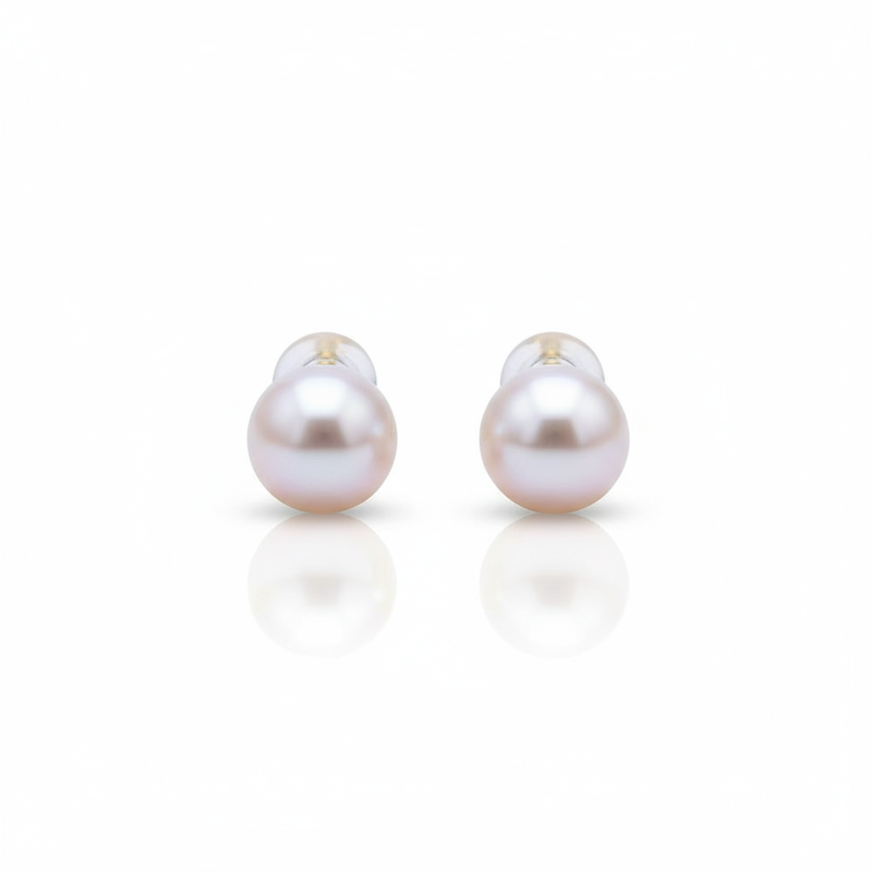 Love Unbound Classic Akoya Pearl Stud Earrings in 18K Gold Vermeil