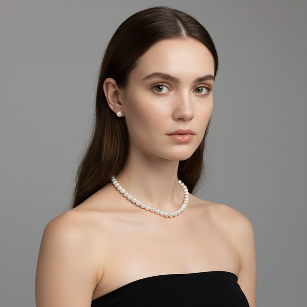 Love Unbound Classic Akoya Pearl Stud Earrings in 18K Gold Vermeil