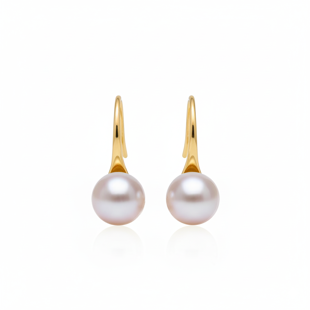 Love Unbound Akoya Pearl Drop Hook Earrings in 18K Gold Vermeil
