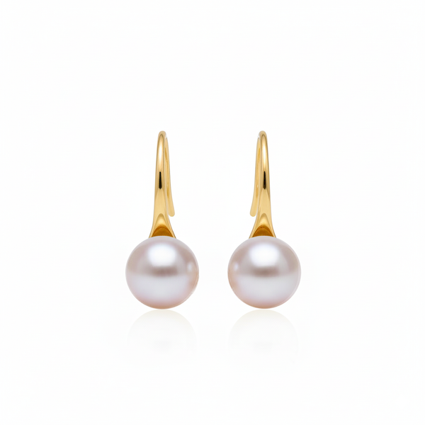 Love Unbound Akoya Pearl Drop Hook Earrings in 18K Gold Vermeil