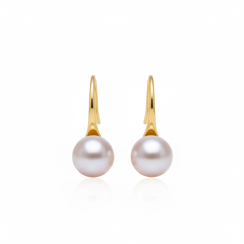Love Unbound Akoya Pearl Drop Hook Earrings in 18K Gold Vermeil