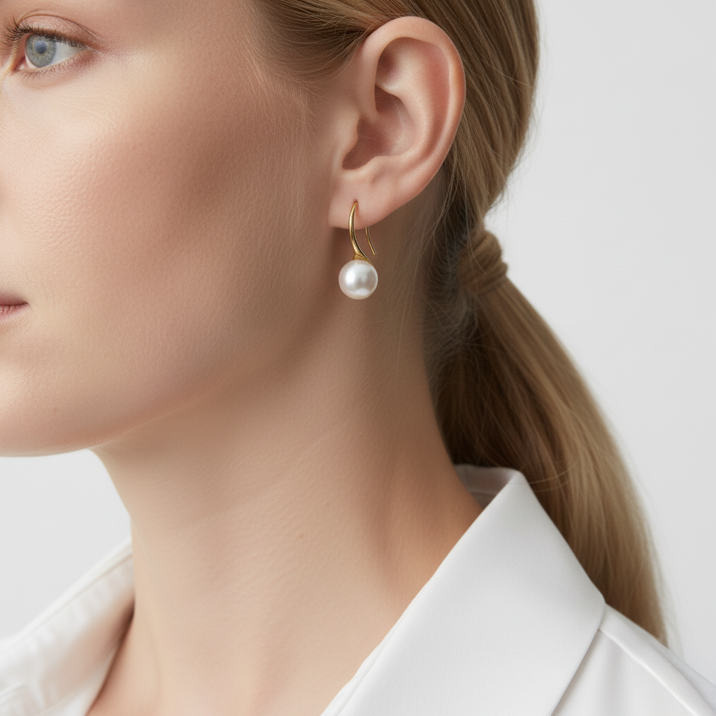 Love Unbound Akoya Pearl Drop Hook Earrings in 18K Gold Vermeil