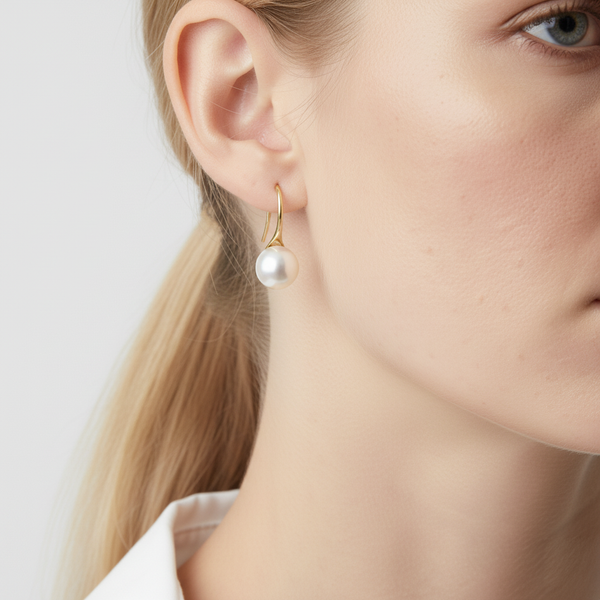 Love Unbound Akoya Pearl Drop Hook Earrings in 18K Gold Vermeil