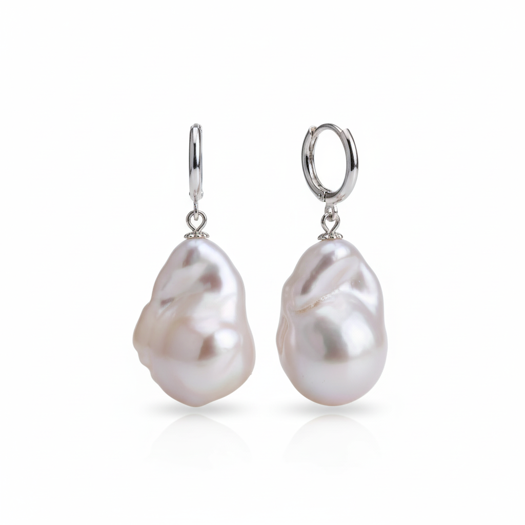 Baroque Sovereign Heirloom Baroque Pearl Drop Earrings in 18K Gold