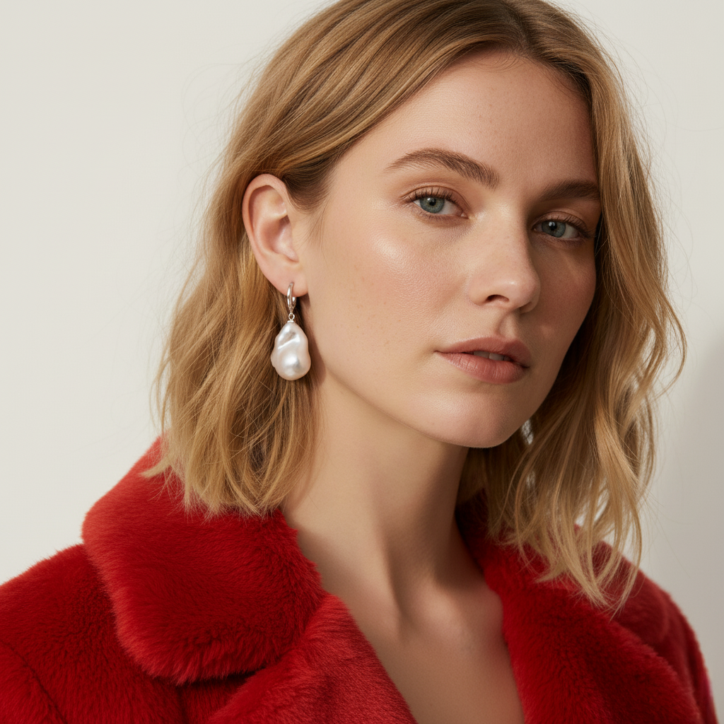 Baroque Sovereign Heirloom Baroque Pearl Drop Earrings in 18K Gold