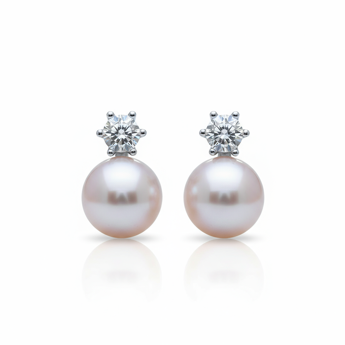 Love Unbound Heirloom Freshwater Pearl Earrings in 18K White Gold