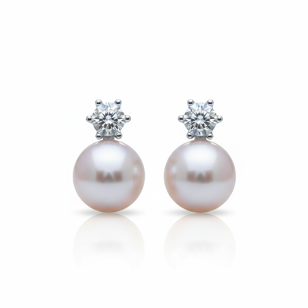 Love Unbound Heirloom Freshwater Pearl Earrings in 18K White Gold