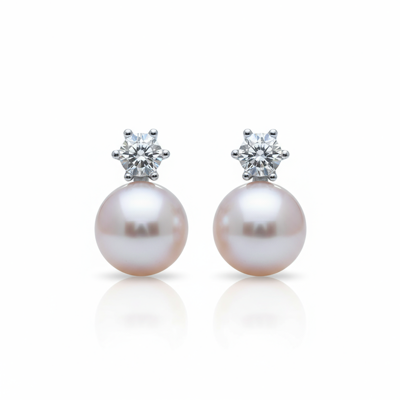 Love Unbound Heirloom Freshwater Pearl Earrings in 18K White Gold