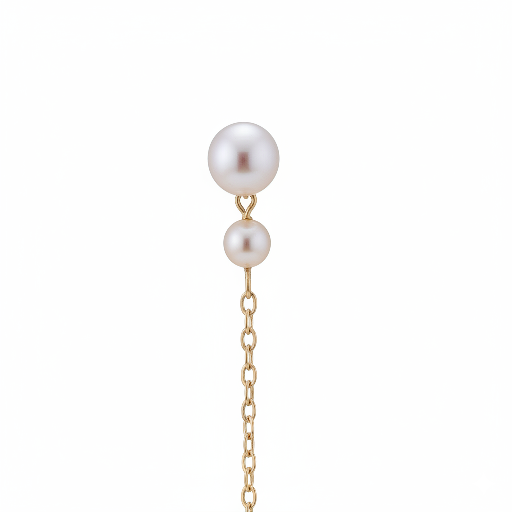 Love Unbound Two Way Double Freshwater Pearl Long Chain Drop Earrings in 18K Gold Vermeil
