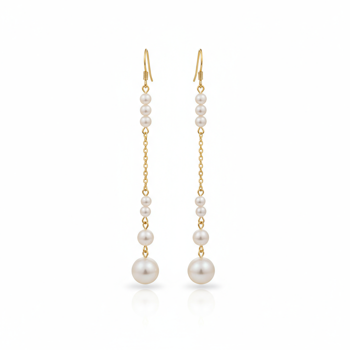 Love Unbound Waterfall Freshwater Pearl Drop Earrings in 18K Gold