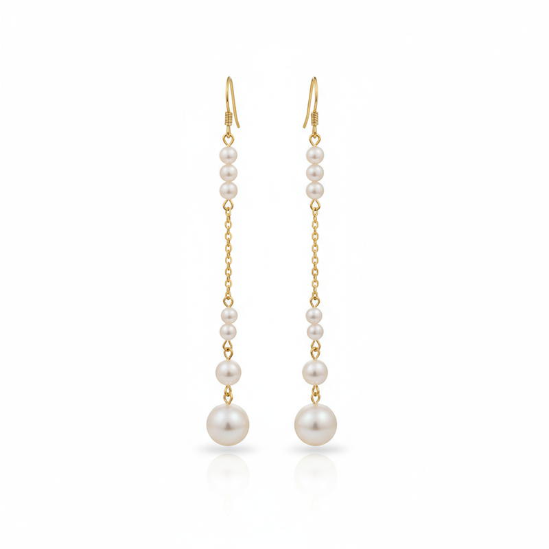 Love Unbound Waterfall Freshwater Pearl Drop Earrings in 18K Gold