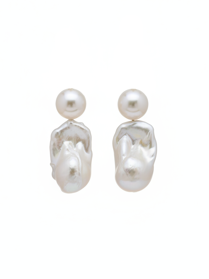 Baroque Sovereign Baroque Pearl x Freshwater Pearl Drop Earrings