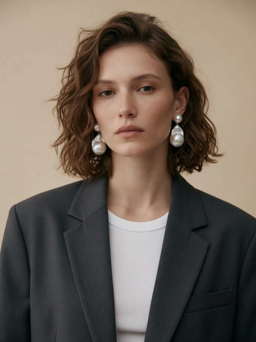 Baroque Sovereign Baroque Pearl x Freshwater Pearl Drop Earrings
