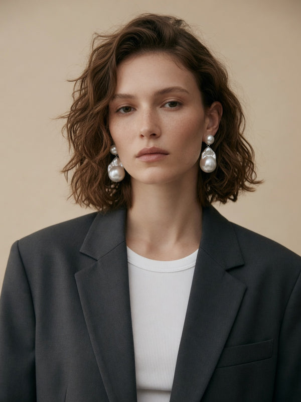Baroque Sovereign Baroque Pearl x Freshwater Pearl Drop Earrings