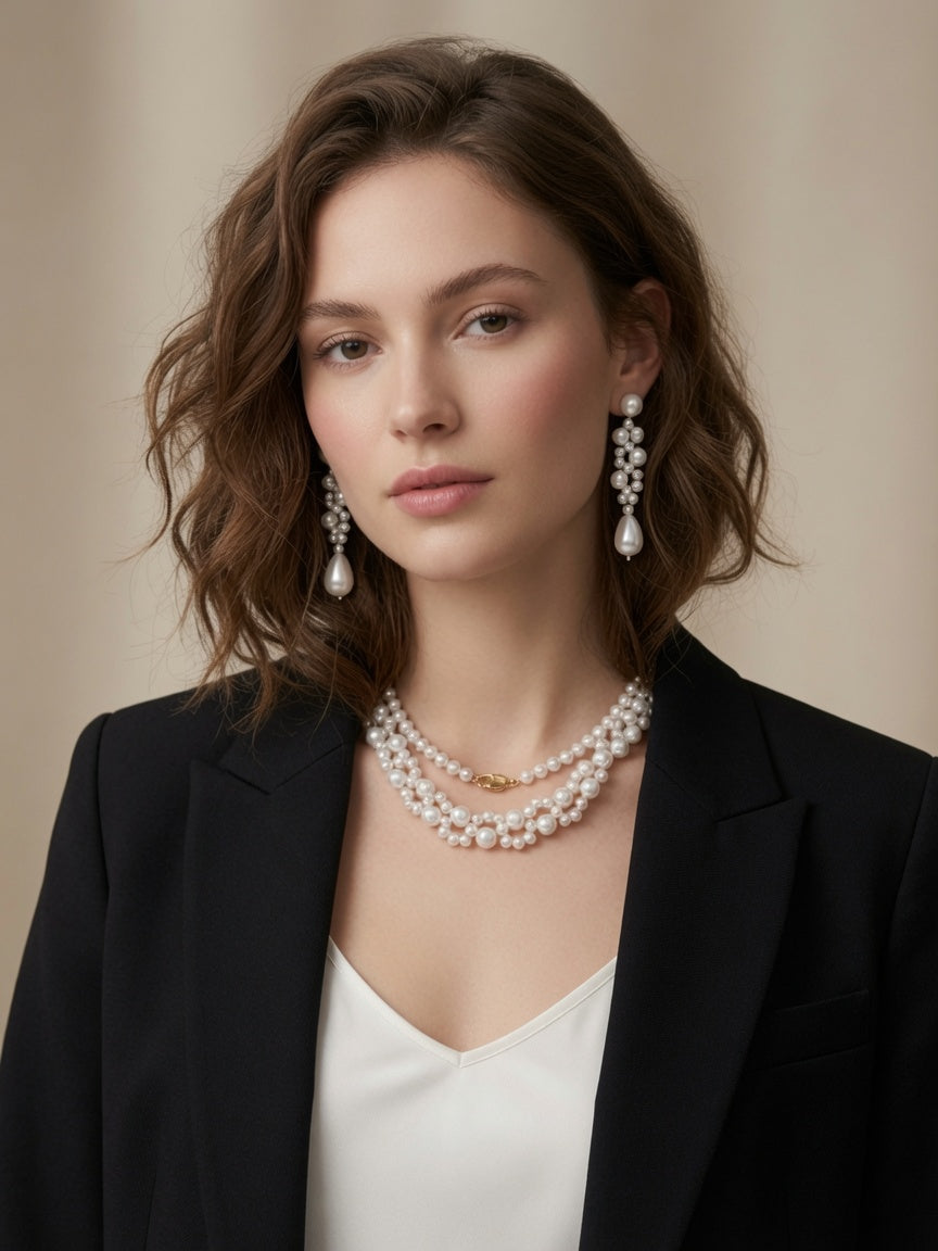 Love Unbound Cascade Freshwater Pearl Necklace in 18K Gold