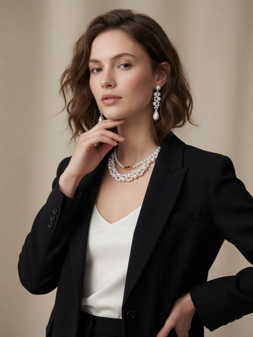 Love Unbound Cascade Freshwater Pearl Necklace in 18K Gold
