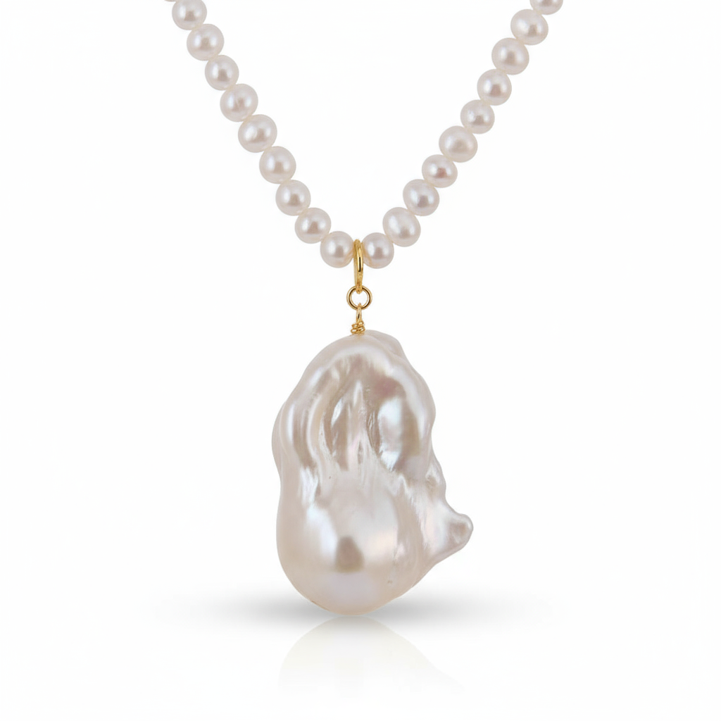 Baroque Sovereign 108 cm Freshwater Pearl Necklace in 18K Gold