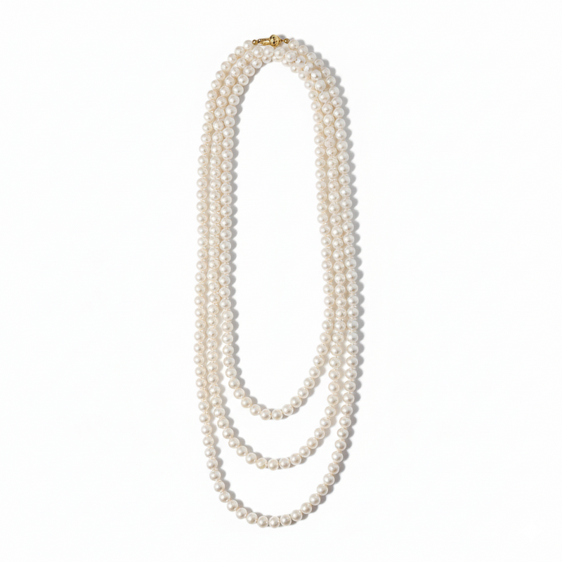 Daily Grace 160cm Freshwater Pearl Opera Strand Necklace in 18K Gold