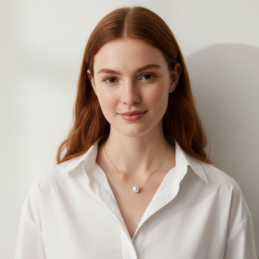 Daily Grace Floating Freshwater Pearl Pendant Necklace in 18K Gold Vermeil