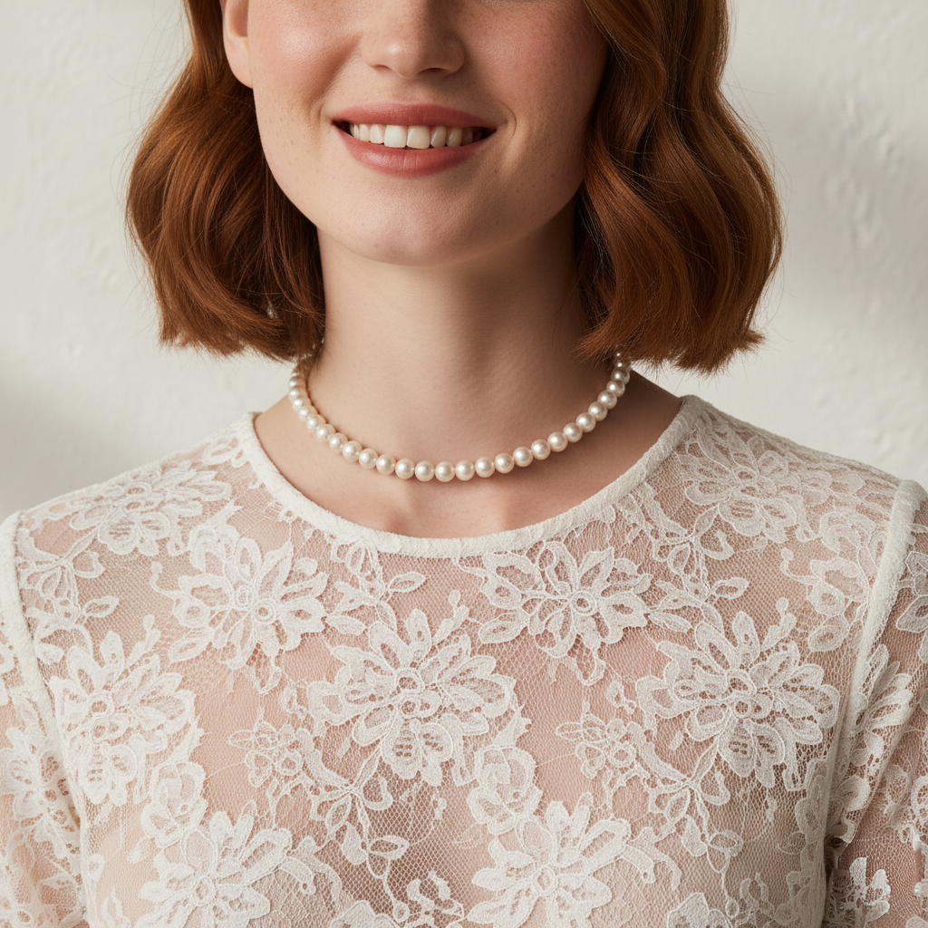 Love Unbound 8-9mm Freshwater Pearl Full Strand Necklace in 18K Gold
