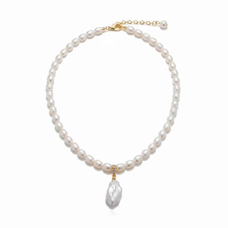 Baroque Sovereign Baroque Pearl Pendant Necklace in 18K Gold