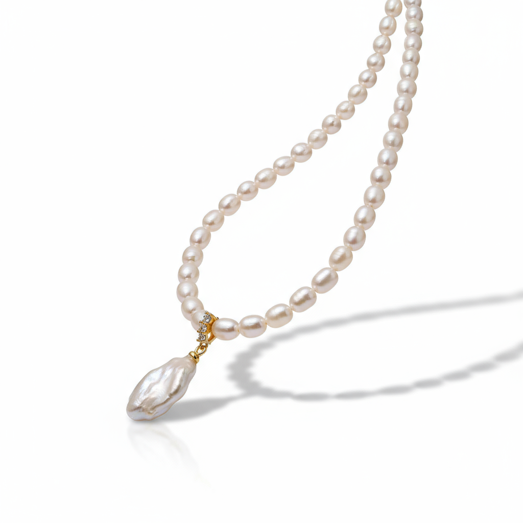 Baroque Sovereign Baroque Pearl Pendant Necklace in 18K Gold