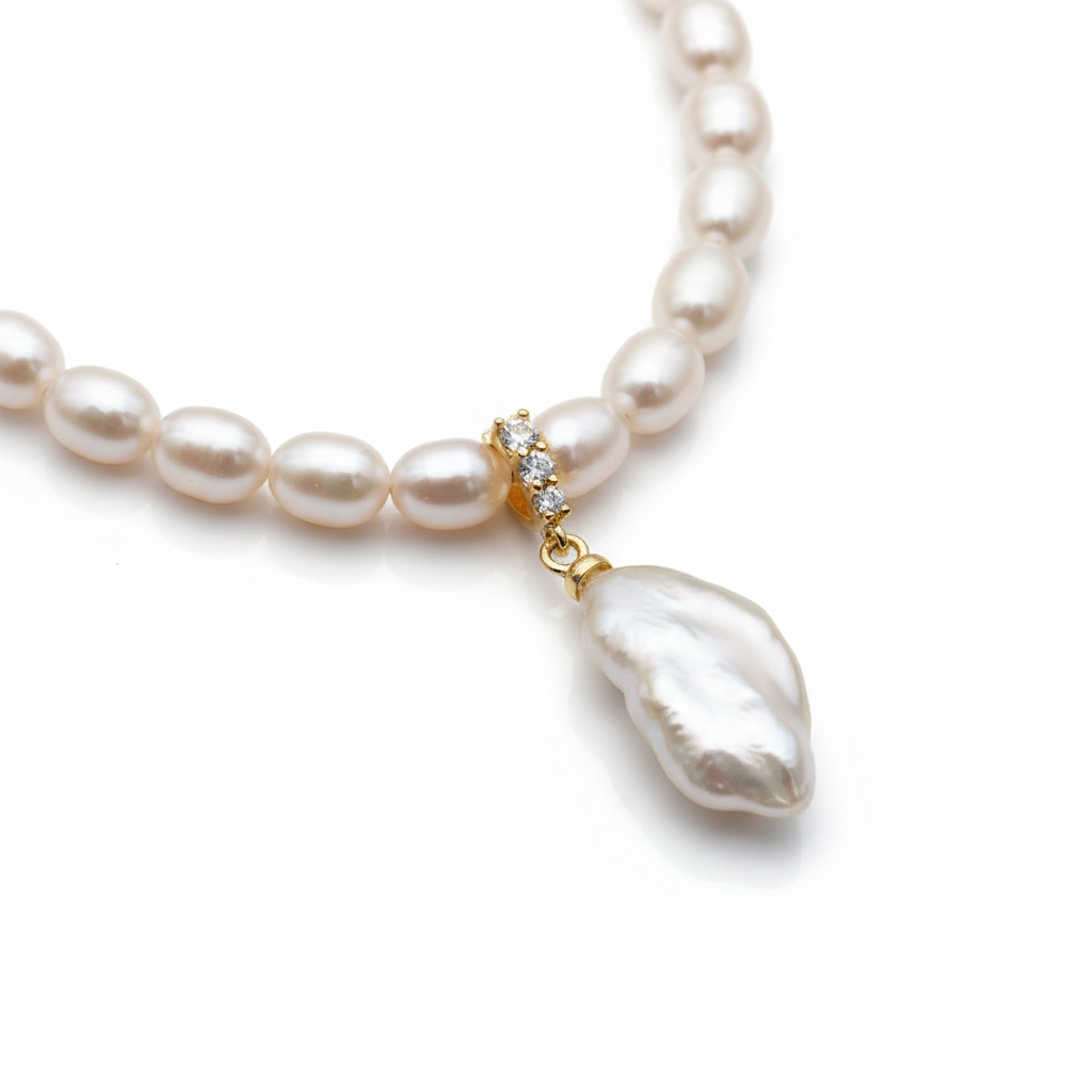 Baroque Sovereign Baroque Pearl Pendant Necklace in 18K Gold