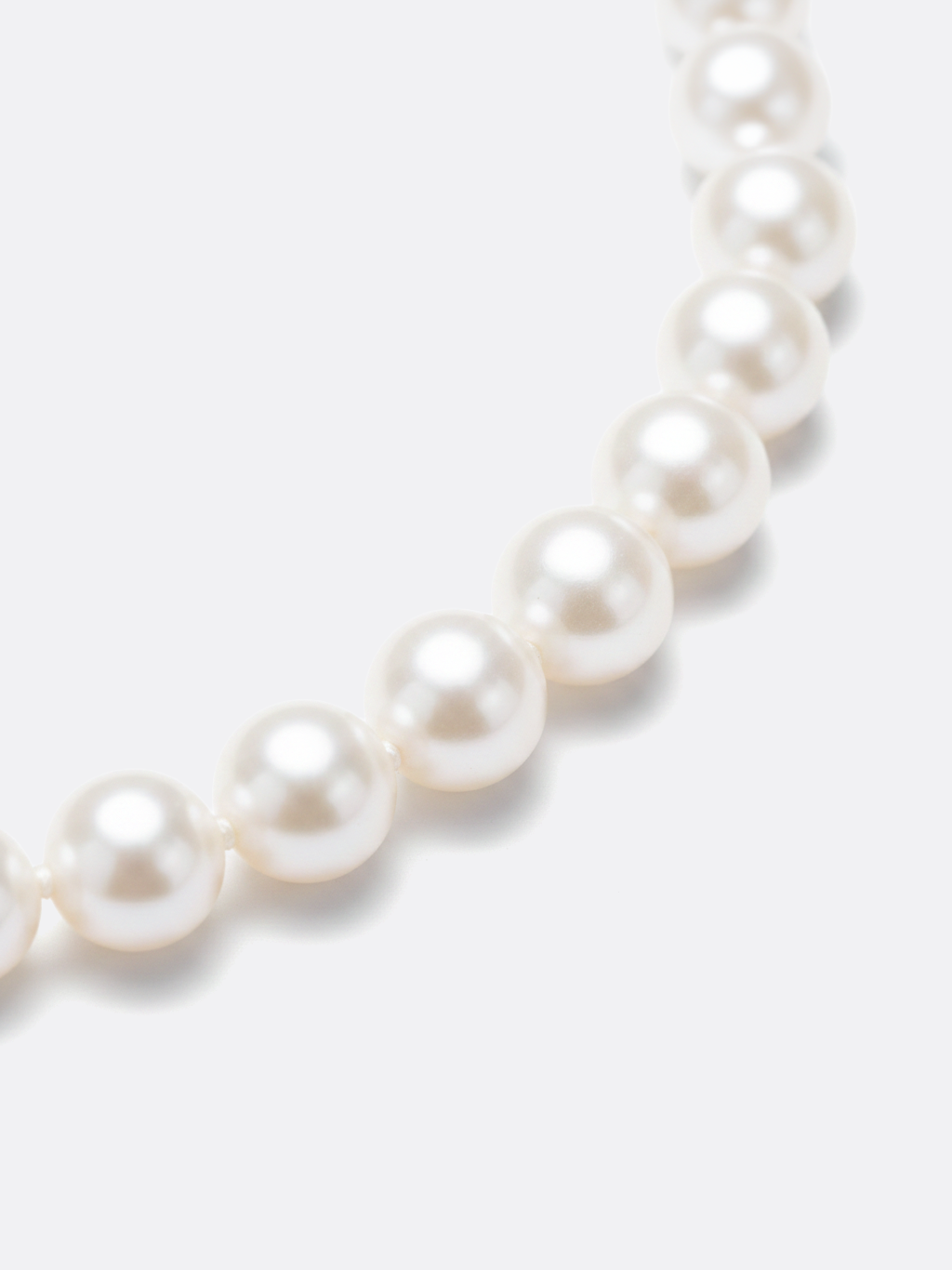 Love Unbound Round Freshwater Pearl Full Strand Necklace in White Gold