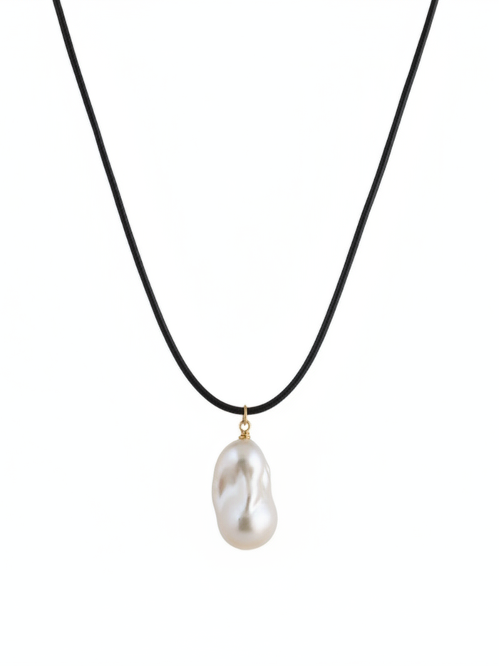 Baroque Sovereign Baroque Pearl Leather Cord Necklace