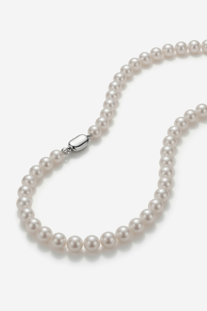 Love Unbound Extra Long Shell Pearl Multi-Way Necklace in Silver