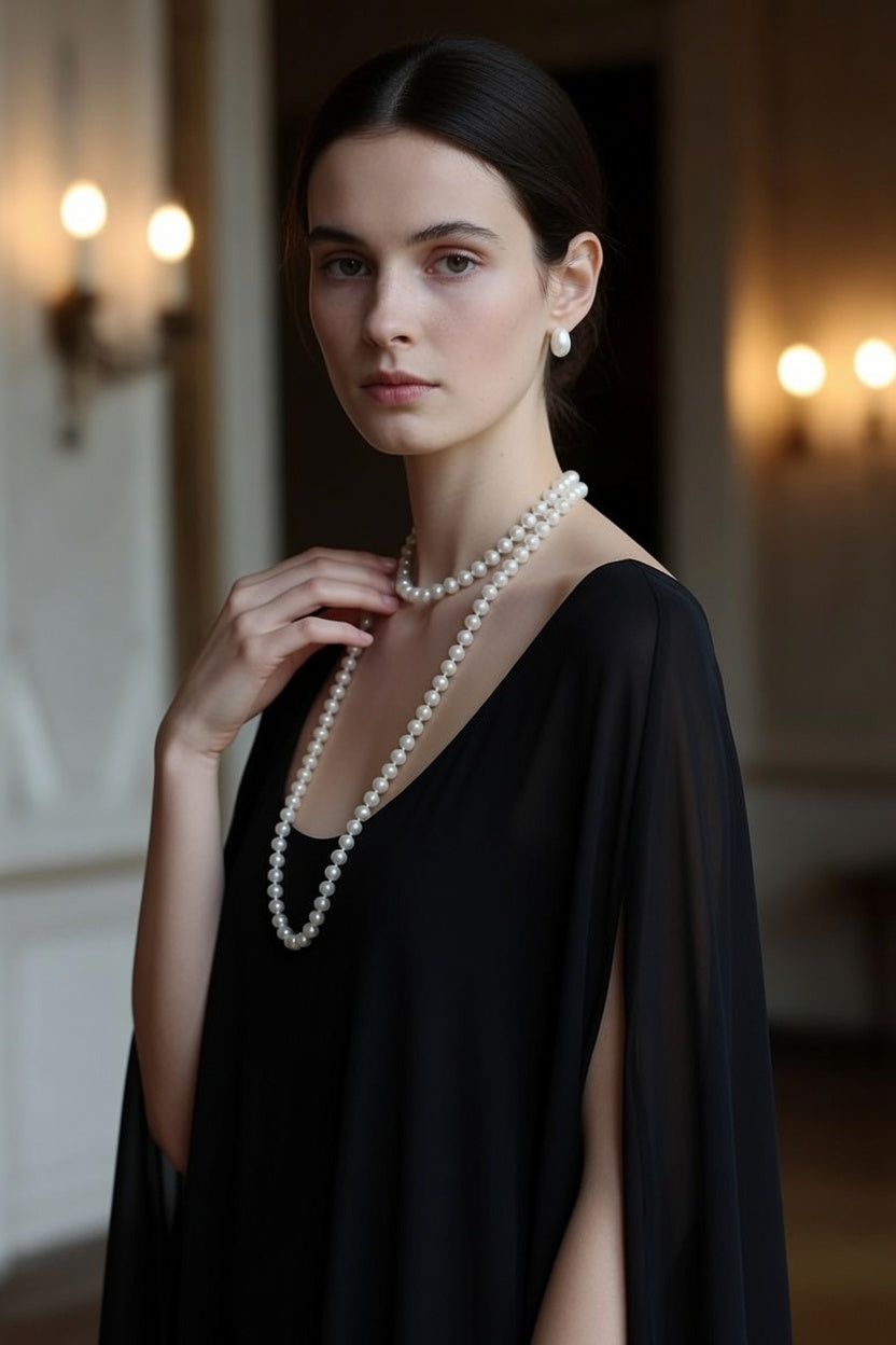 Love Unbound Extra Long Shell Pearl Multi-Way Necklace in Silver