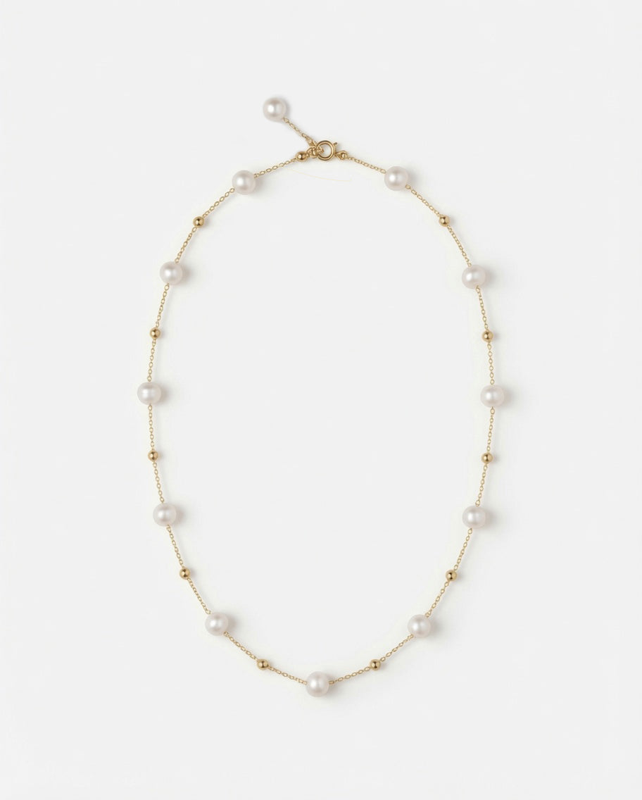 Daily Grace Multi-Way Cultured Akoya Pearl Lariat Necklace in 18K Gold